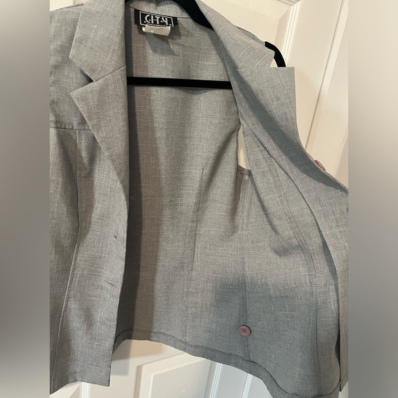 Vintage Gray Sleeveless Fitted Waistcoat Vest - Picture 5 of 15